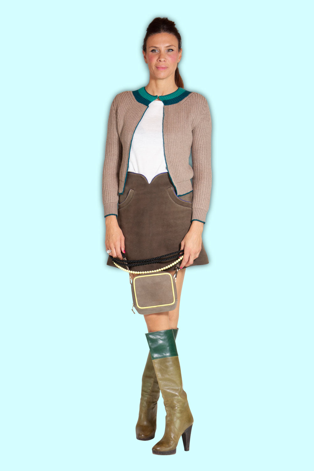 Produktbild Kurzer stylischer Hirschlederrock von FederRock