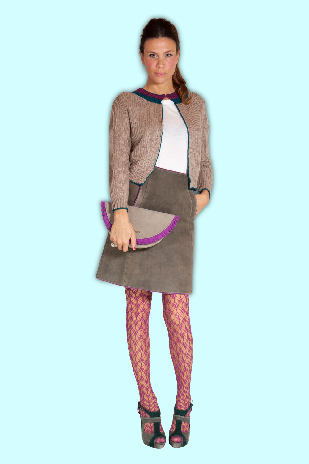 Produktbild Klassischer Hirschlederrock in A-Linie mit seitlichen Taschen  von FederRock