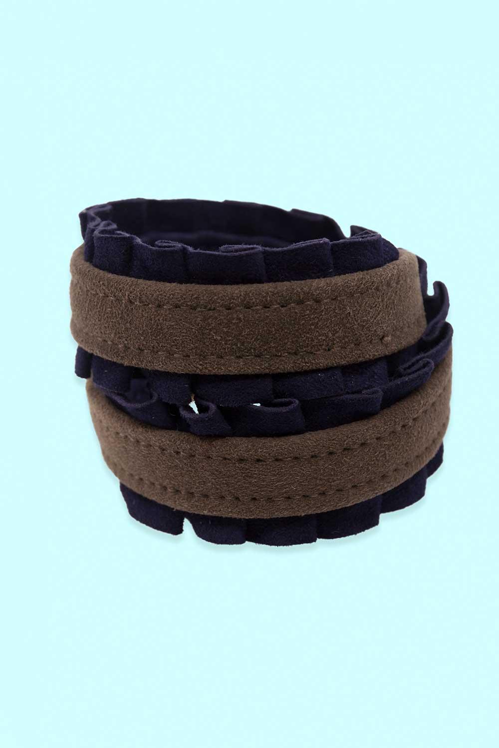 Produktbild Lederarmband mit lila Rüsche von FederRock