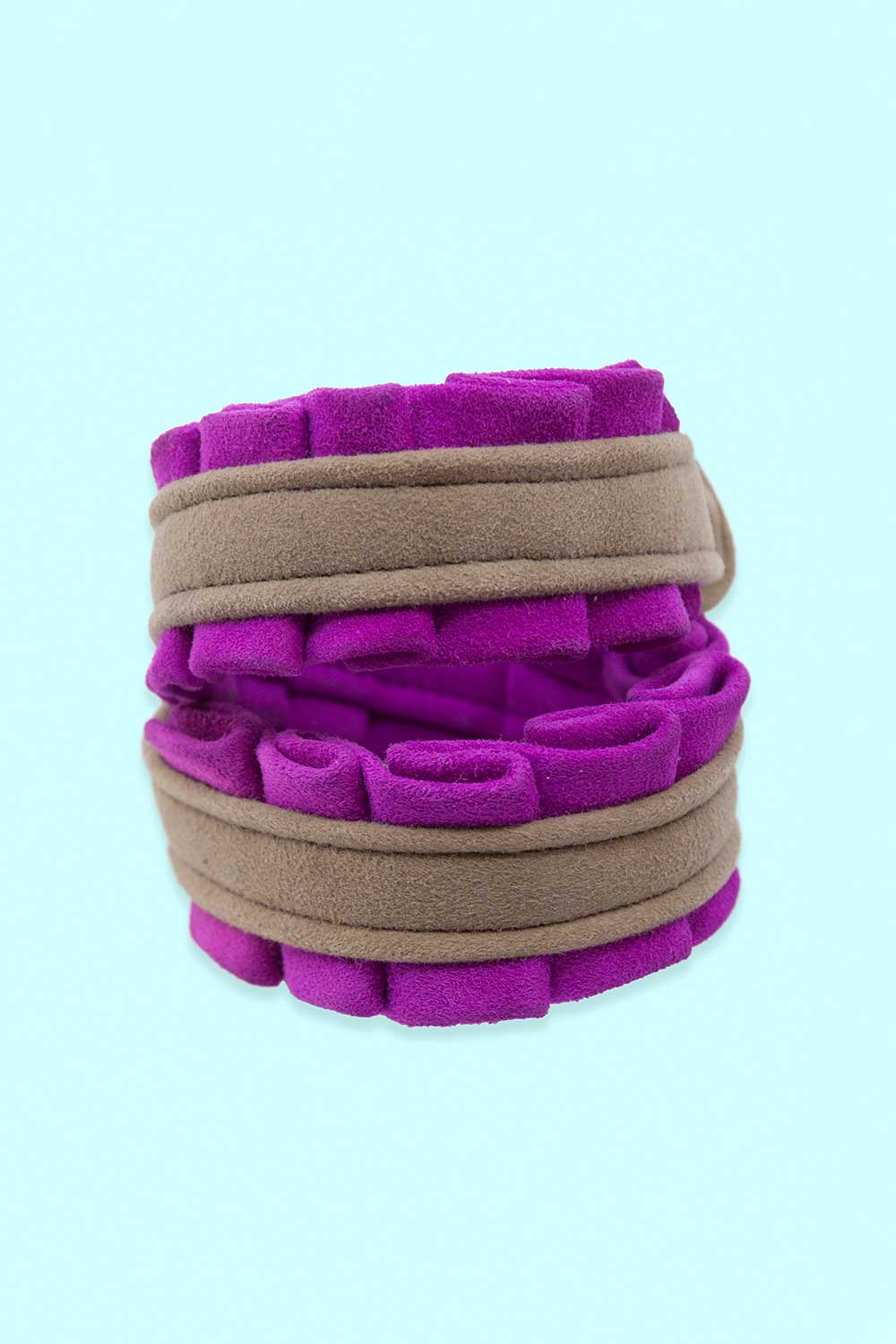 Produktbild Lederarmband mit pinker Rüsche von FederRock