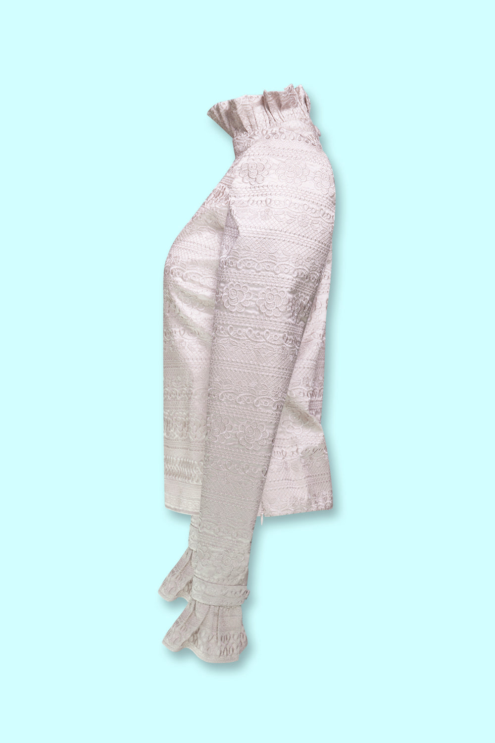 Produktbild Creme farbene Bluse mit extravaganten Schultern von FederRock